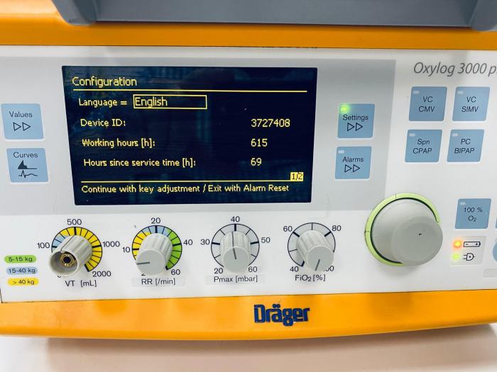 DRAGER Oxylog 3000 PLUS