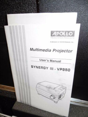 Apollo VP950 3LCD SYNERGY III Projector ( NEW WITH HARD CASE )