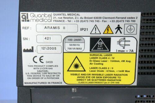 Quantel Aramis II 2 Erbium Dermatology Laser Tested with Warranty! Nice!!