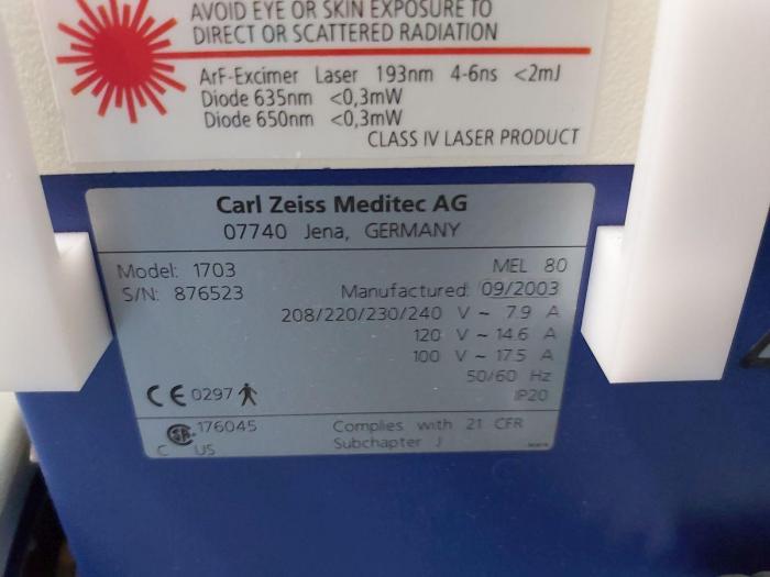 Used ZEISS MEL 80 Laser – Excimer