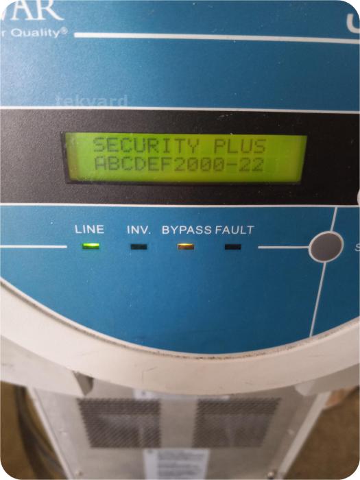 Powervar Security Plus ABCDEF5200-22 UPS Uninterrutible Power Supply