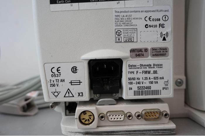 GE Datex Ohmeada S/5 FM patient monitor