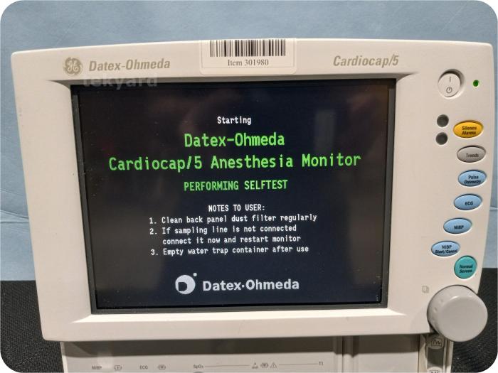 Datex Ohmeda Cardiocap/5 Anesthesia Monitor / Patient Monitor