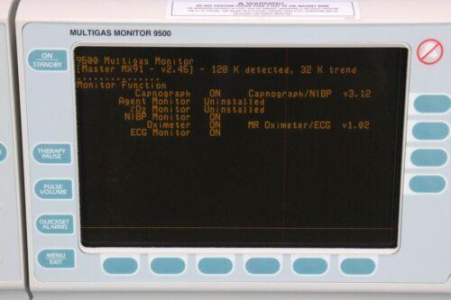 Medrad 9500 Multigas Monitor 9500 with Tons of Accessories! Tested with Warranty