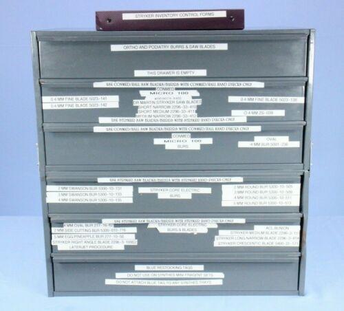 Zimmer Storage Cart with Stryker Surgical Bur Burs, Stryker Saw Blades, More!!