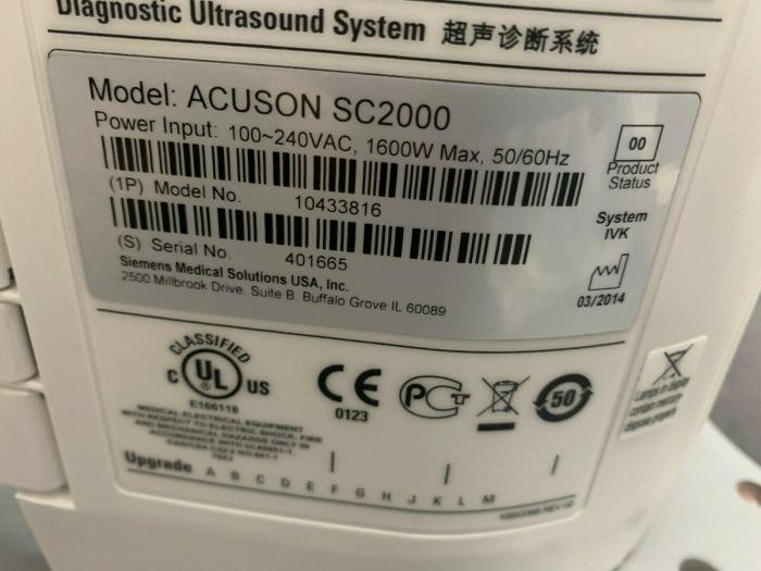 SIEMENS ACUSON SC2000