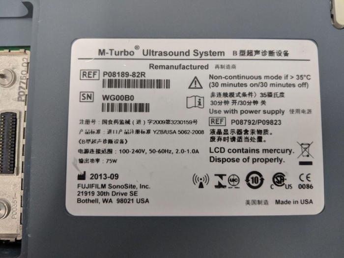 SONOSITE M-TURBO Portable Ultrasound Machine